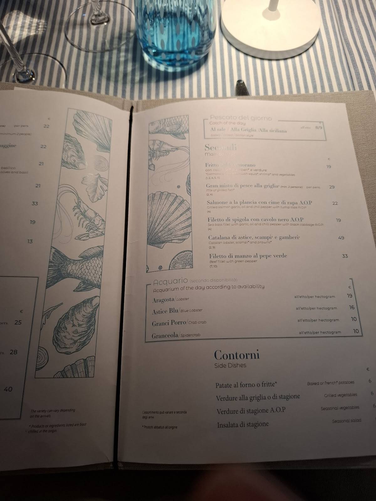Menu di Il Cormorano - Isola 