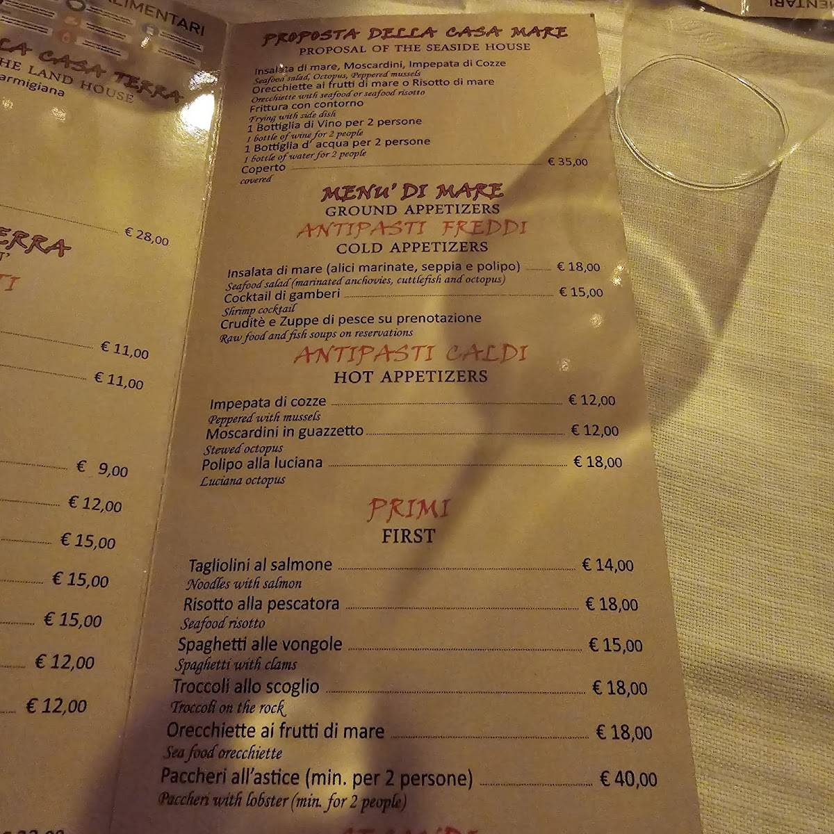 Menu di Trattoria Pane & Pomodoro 