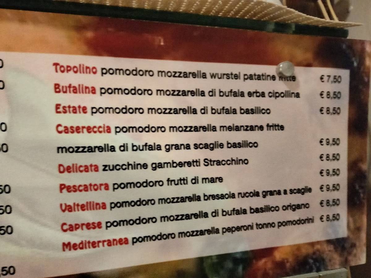 Menu di Trattoria Pizzeria El Capel 