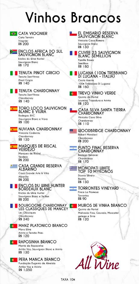 Trezze Rooftop cardápio