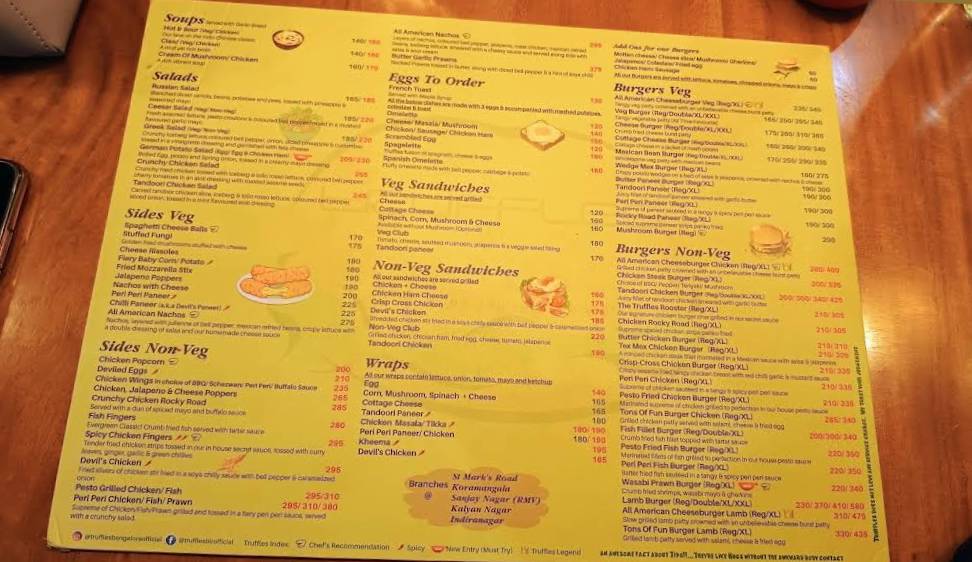 Truffles - Indiranagar menu