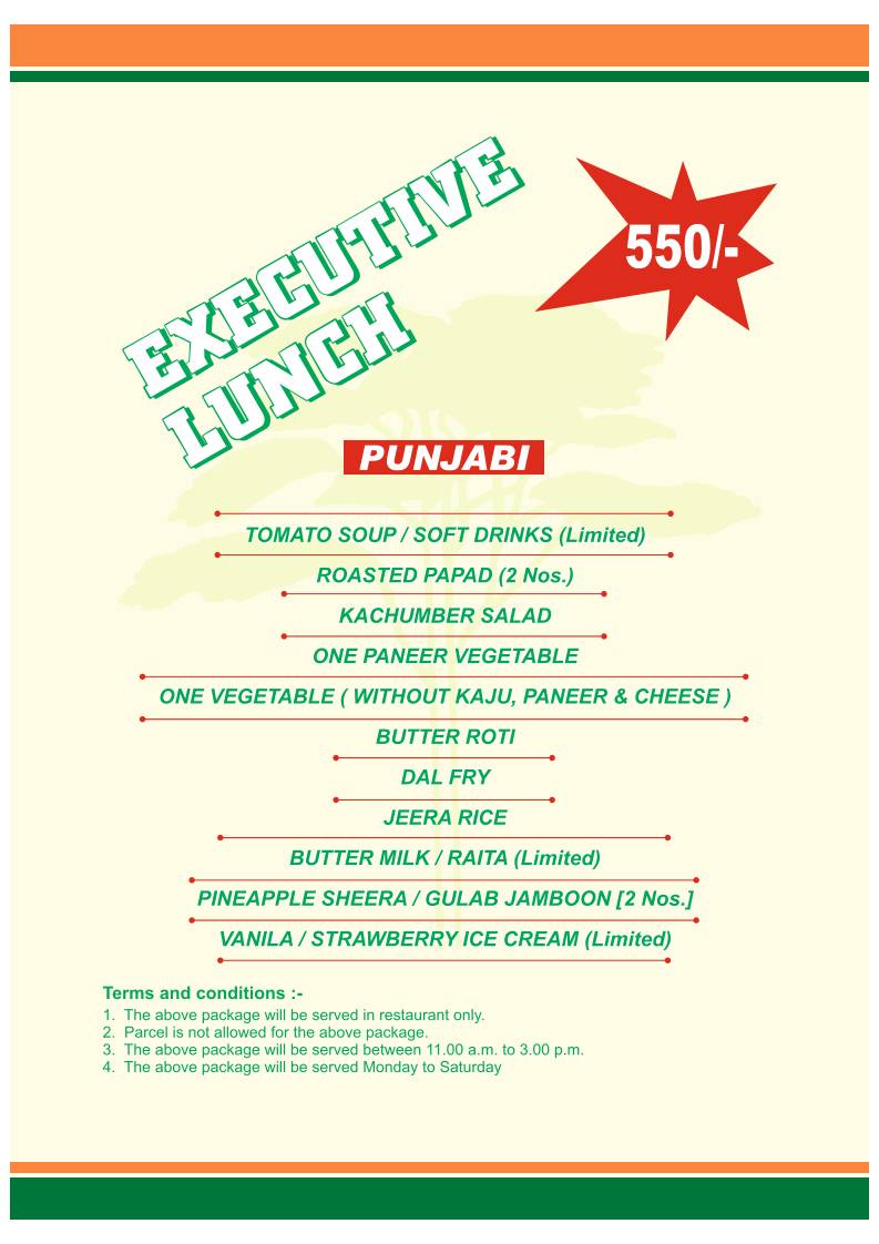 Tulips Woodlands Restaurant menu