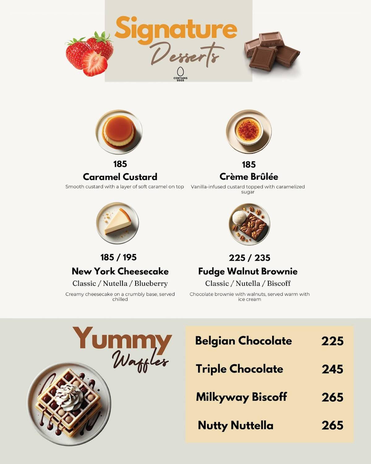 Tummy Tales menu