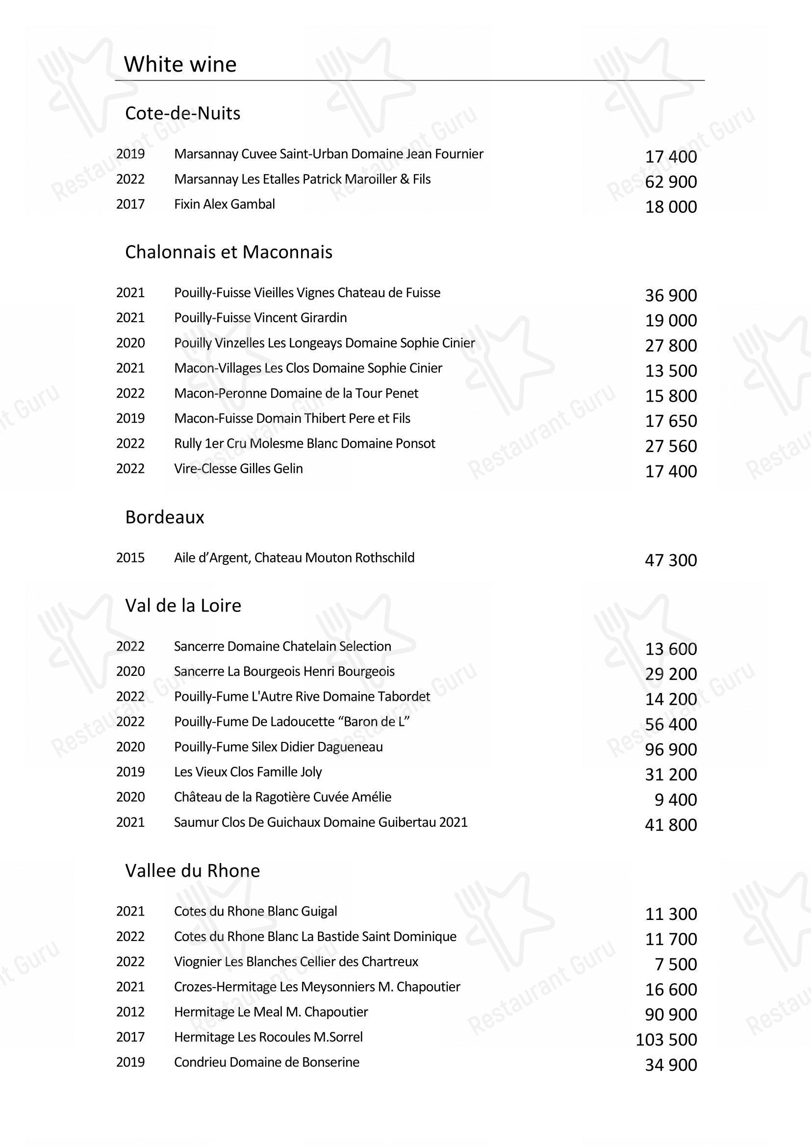 Menu pour Turandot - Takeaway Menu