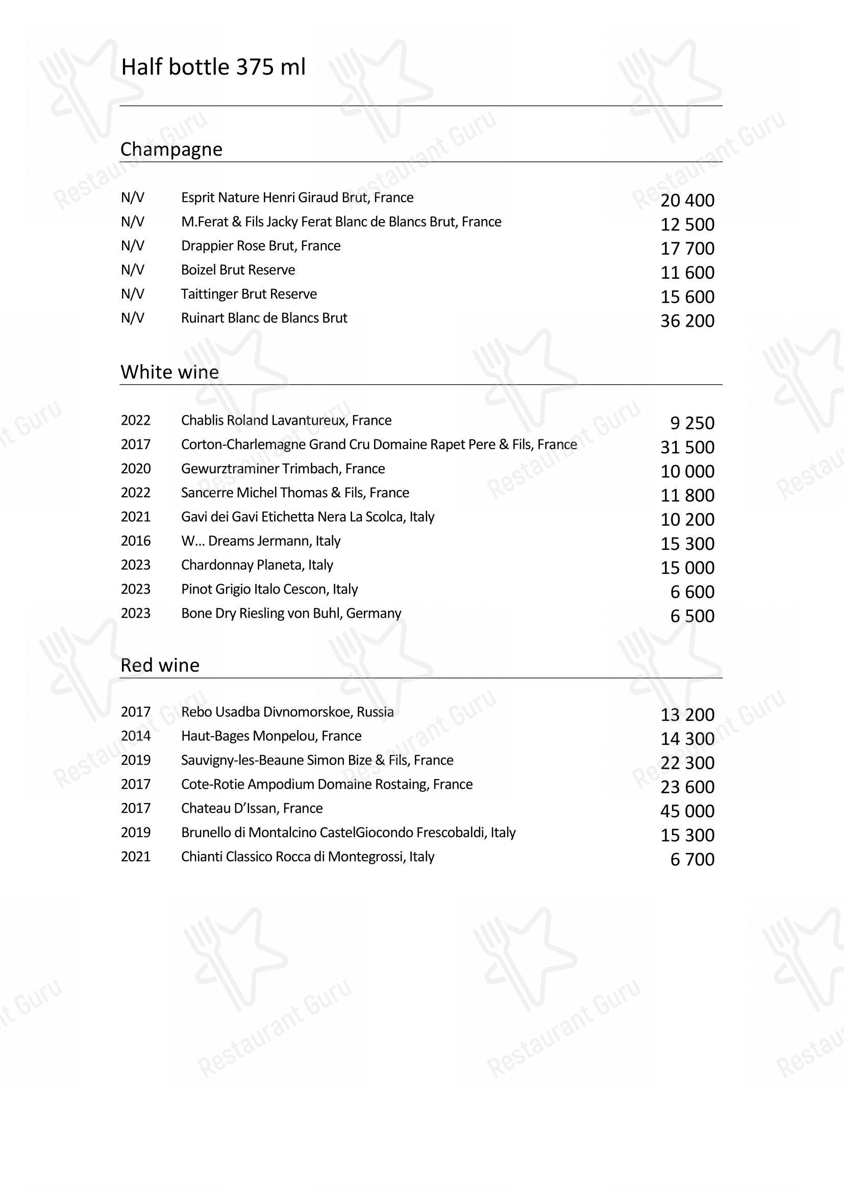 Menu pour Turandot - Takeaway Menu