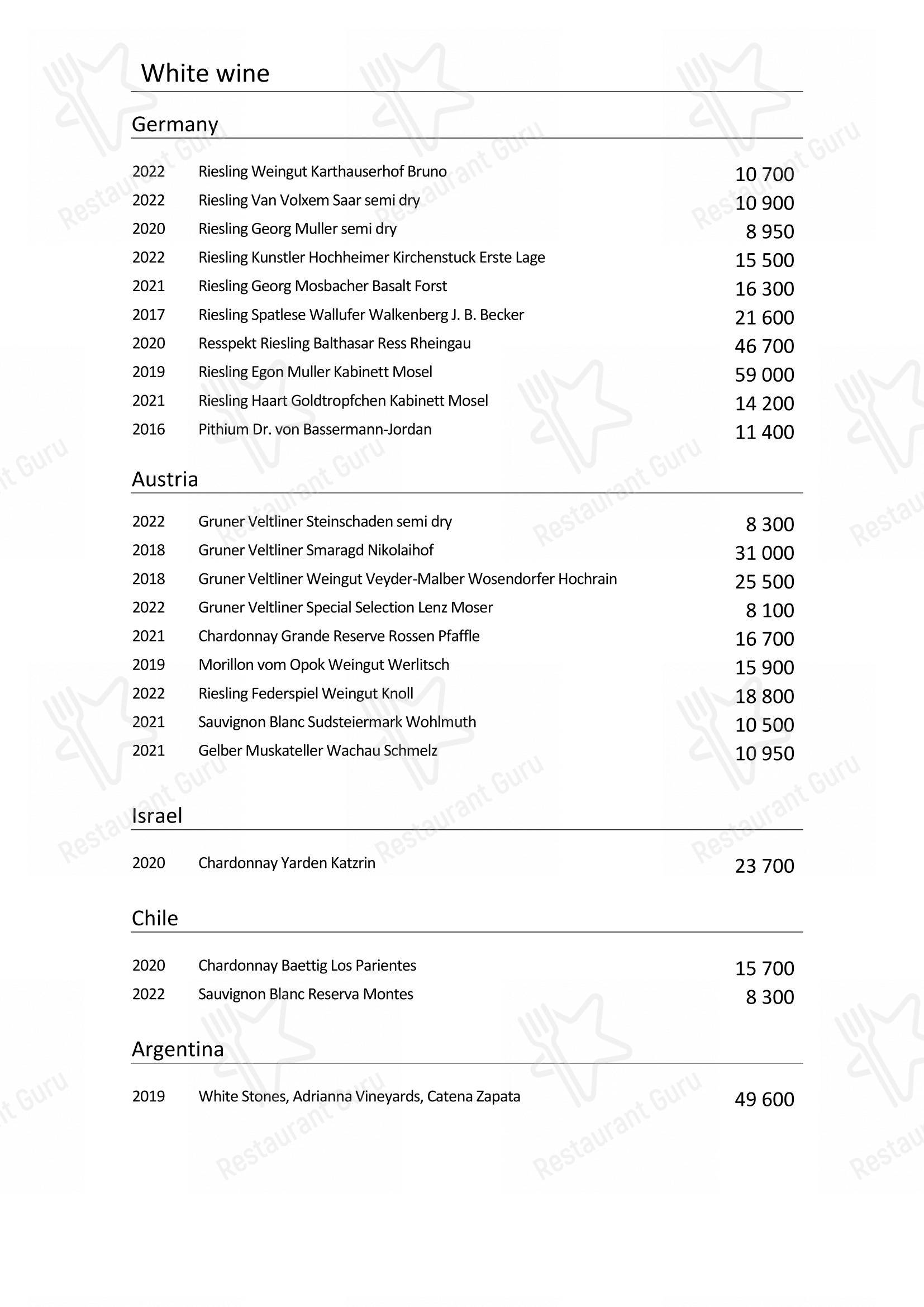 Takeaway Menu pour Turandot restaurant