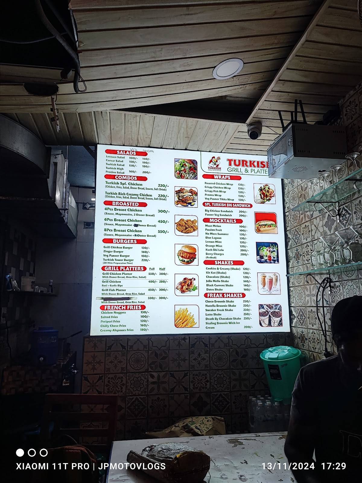 Turkish grill & platers menu