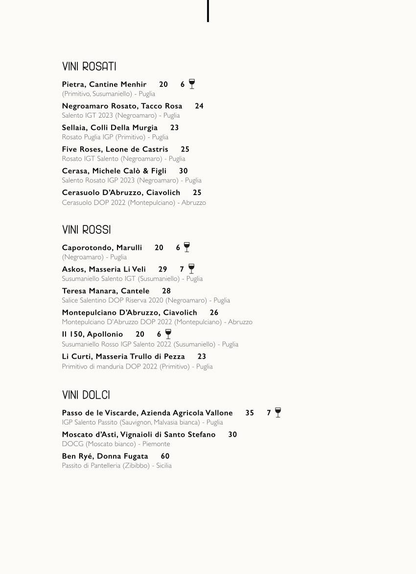 Menu di Uemé 