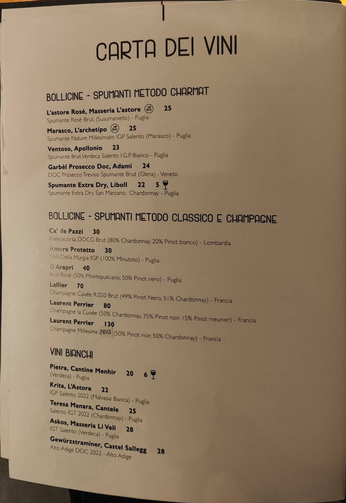 Menu di Uemé 