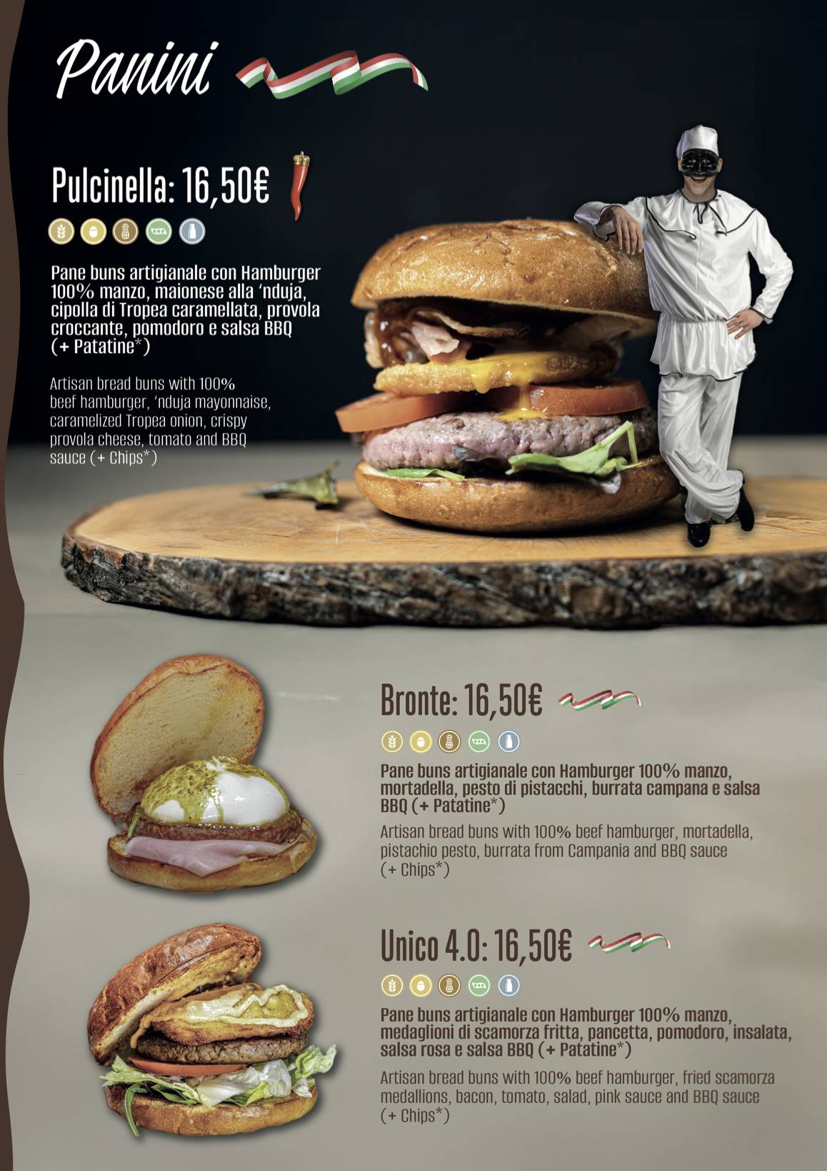 Menu di Unico Ristorante Pizzeria Mogliano 