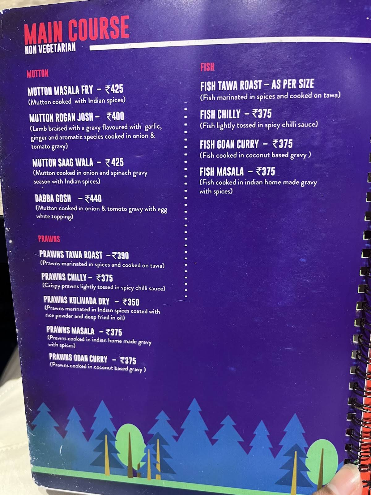 Urban Paratha menu