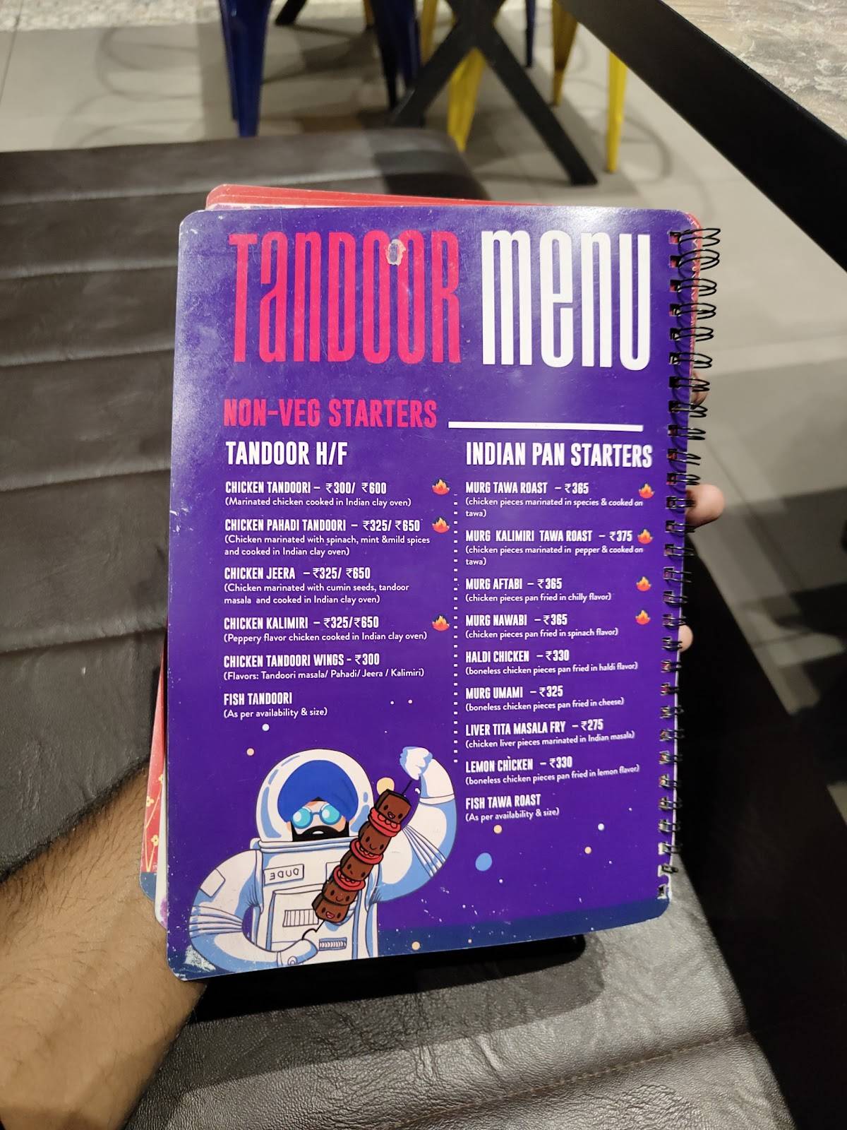 Urban Paratha menu