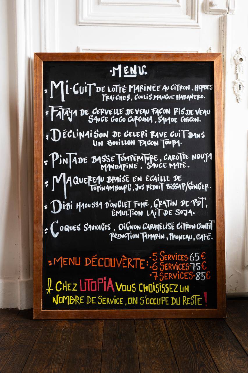 Menu de Utopia