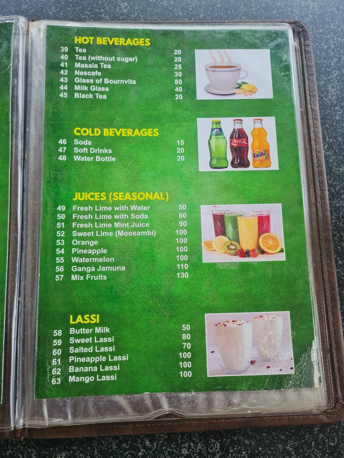 Varsha Pure Vegetarian Restaurant menu