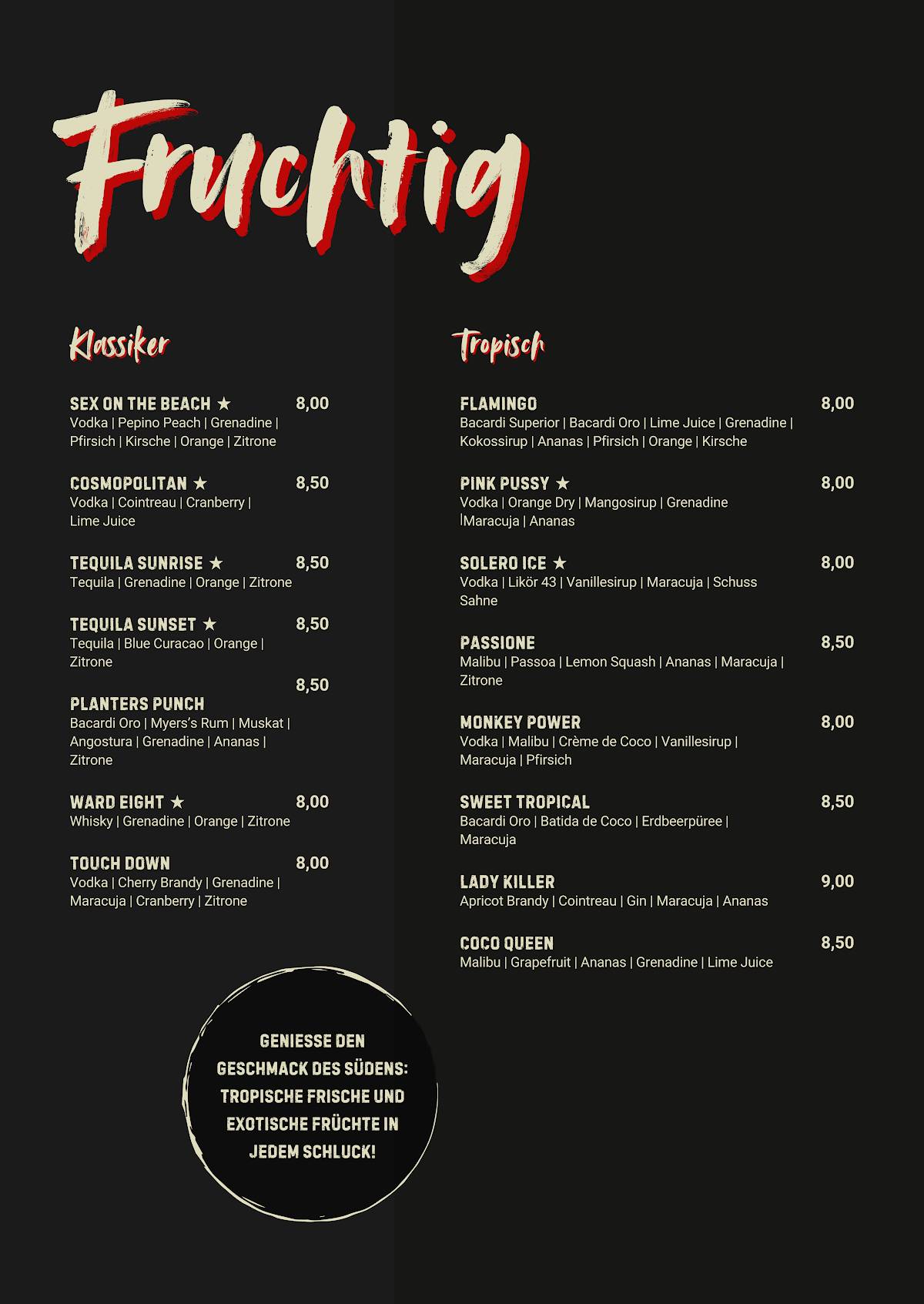 Menu de Vellini Köln