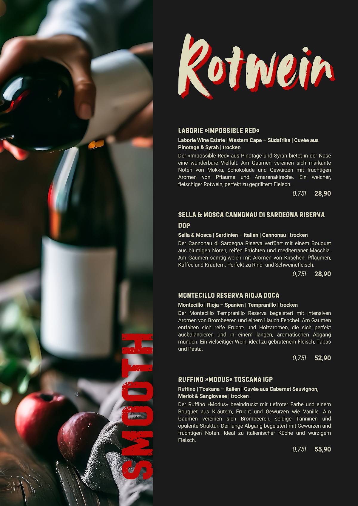 Menu de Vellini Köln