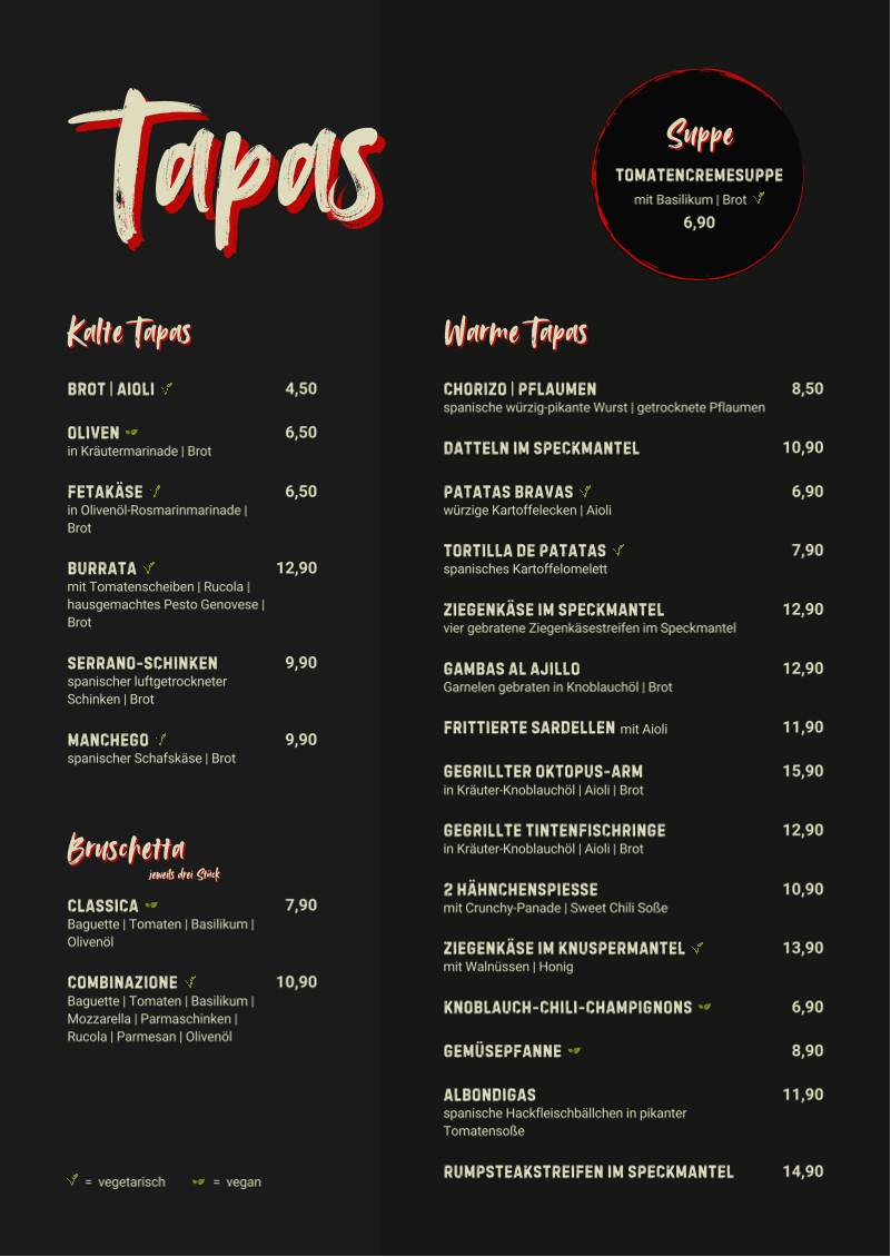 Menu de Vellini Köln