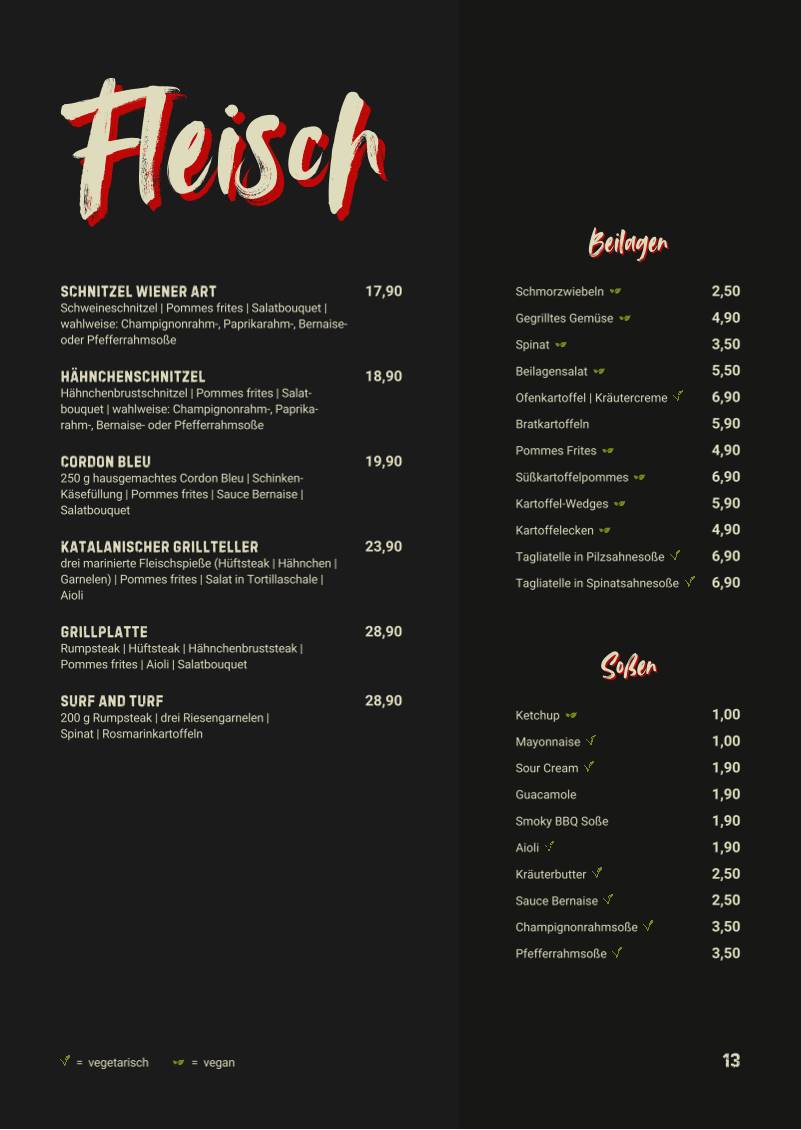 Menu de Vellini Köln
