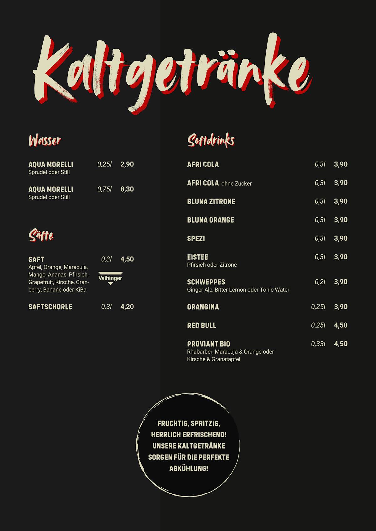 Menu de Vellini Köln