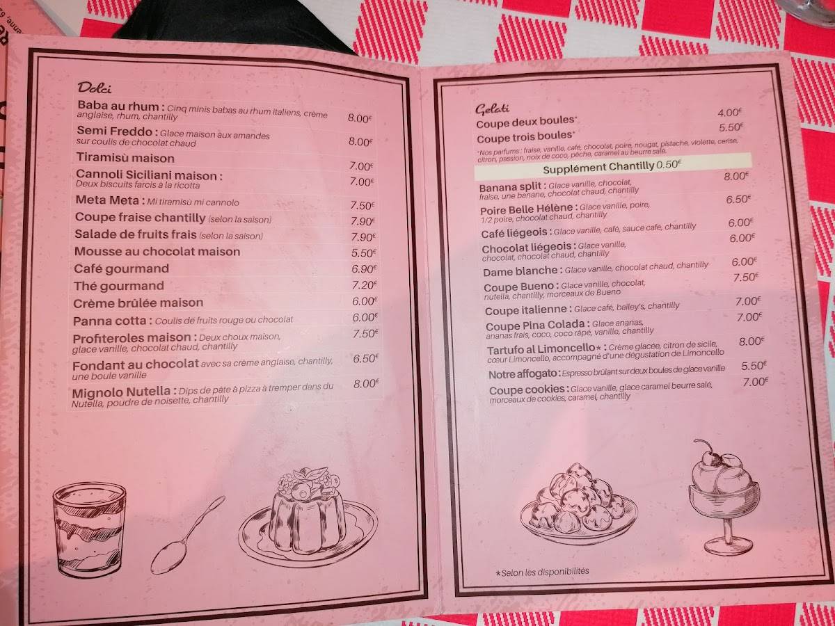Menu de Via Mercato da Bruno Restaurant