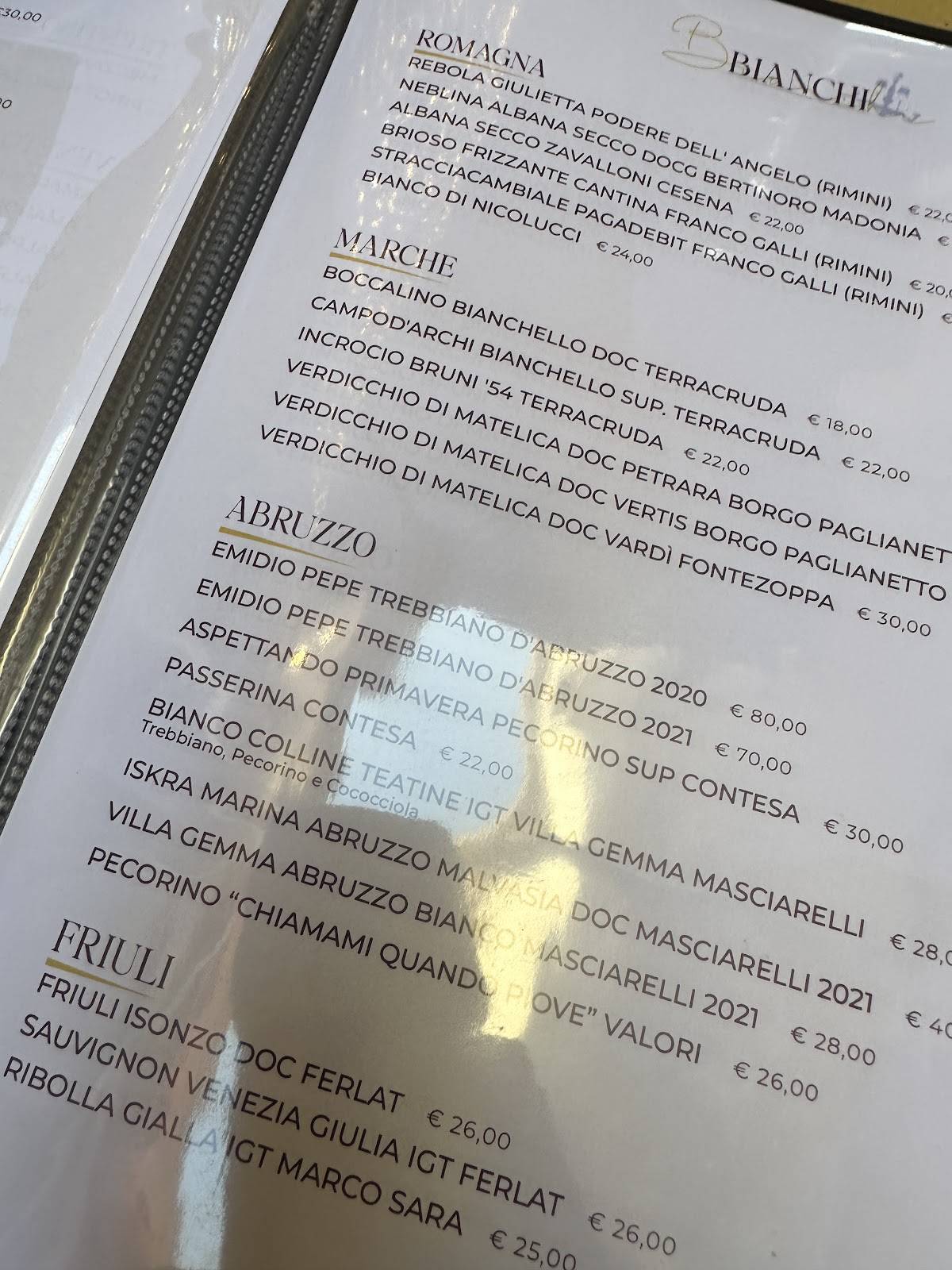 Menu di Vicolo Rimini 