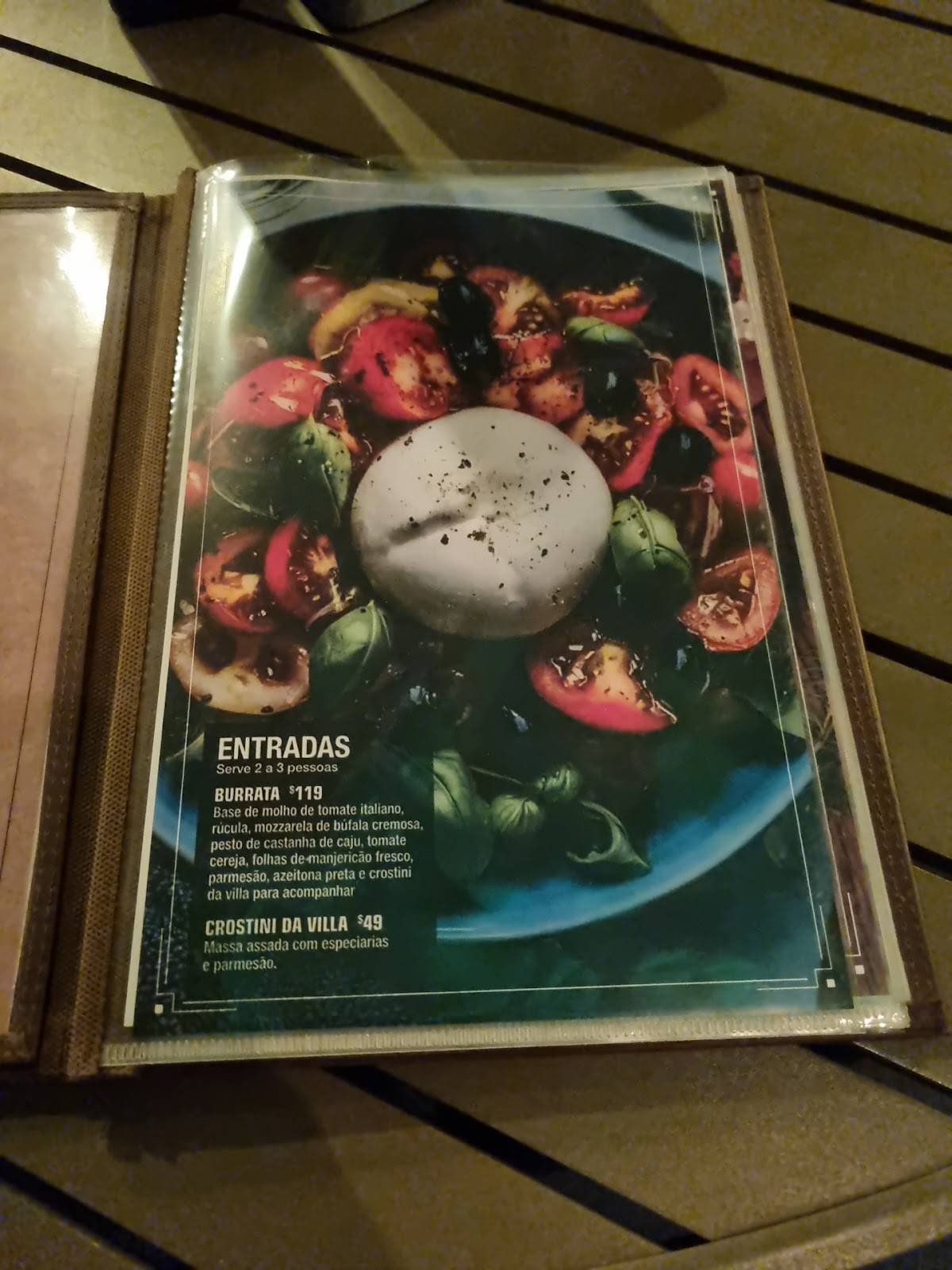 Villa Calui cardápio