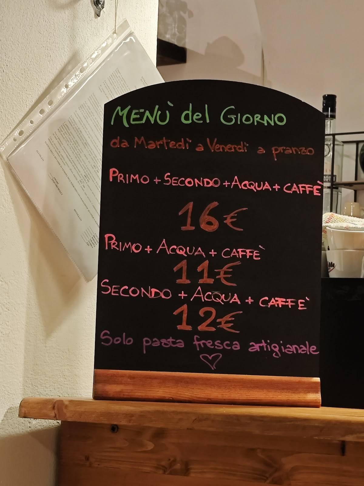 Menu di Vineria in Piazzetta 