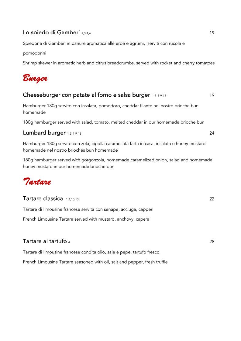 Menu di Vintage Jazz Food & Wine 