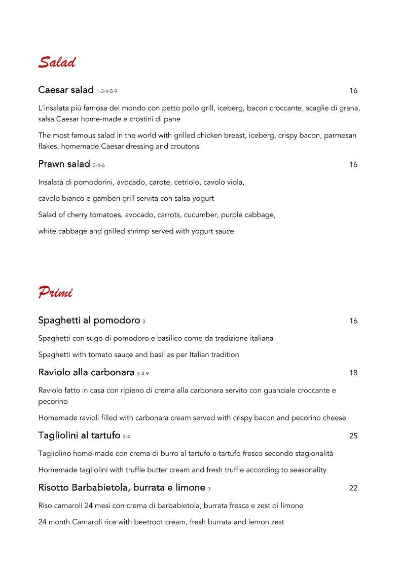 Menu di Vintage Jazz Food & Wine 