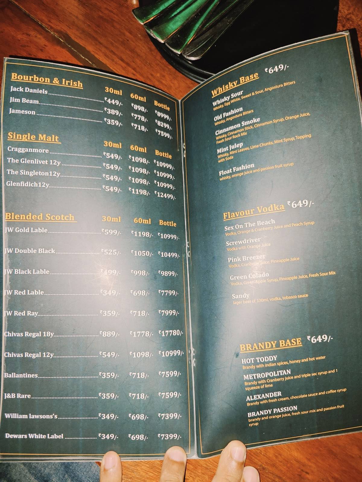 Viragoo Neo Age Pub menu