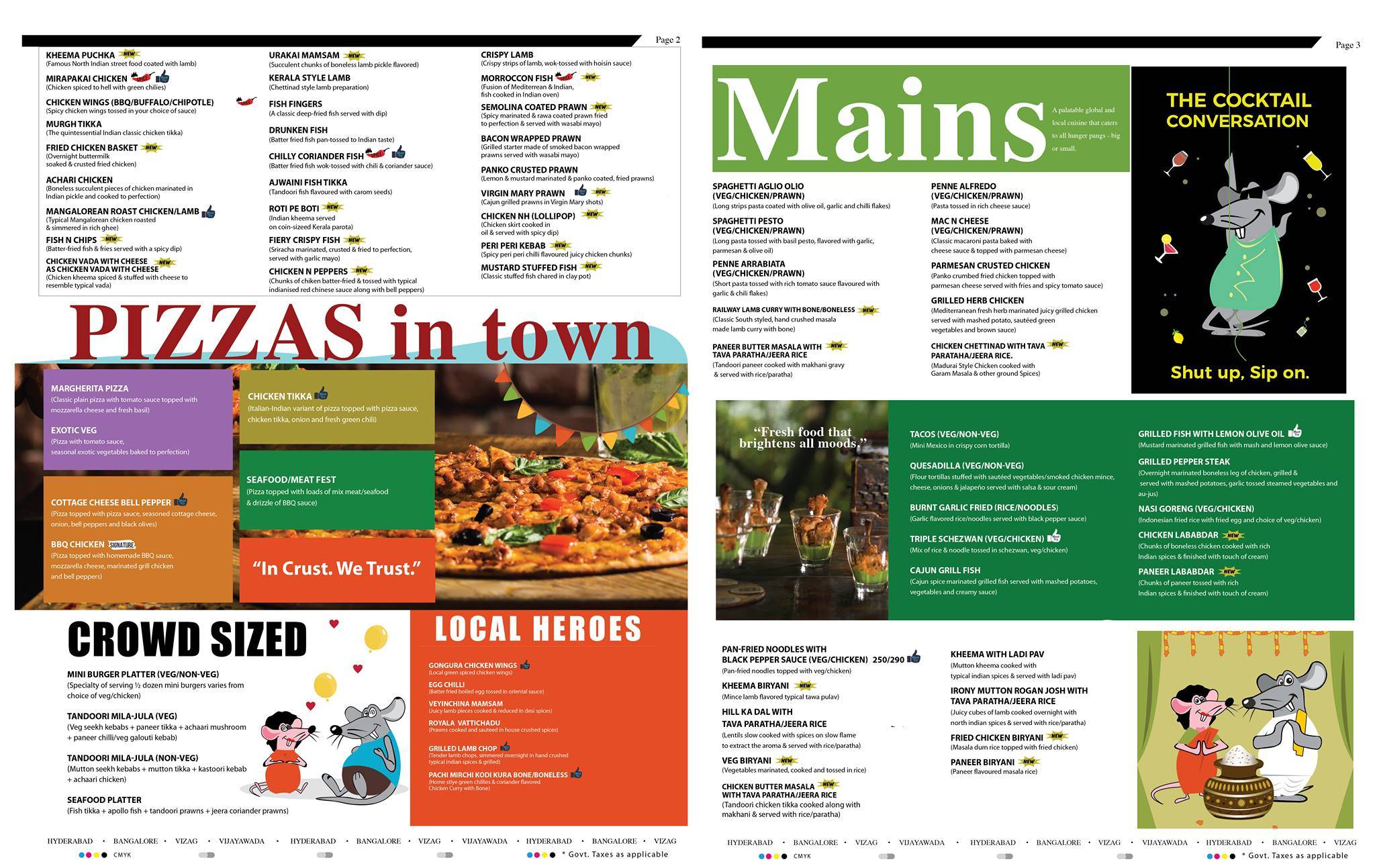 Ironhill Visakhapatnam menu