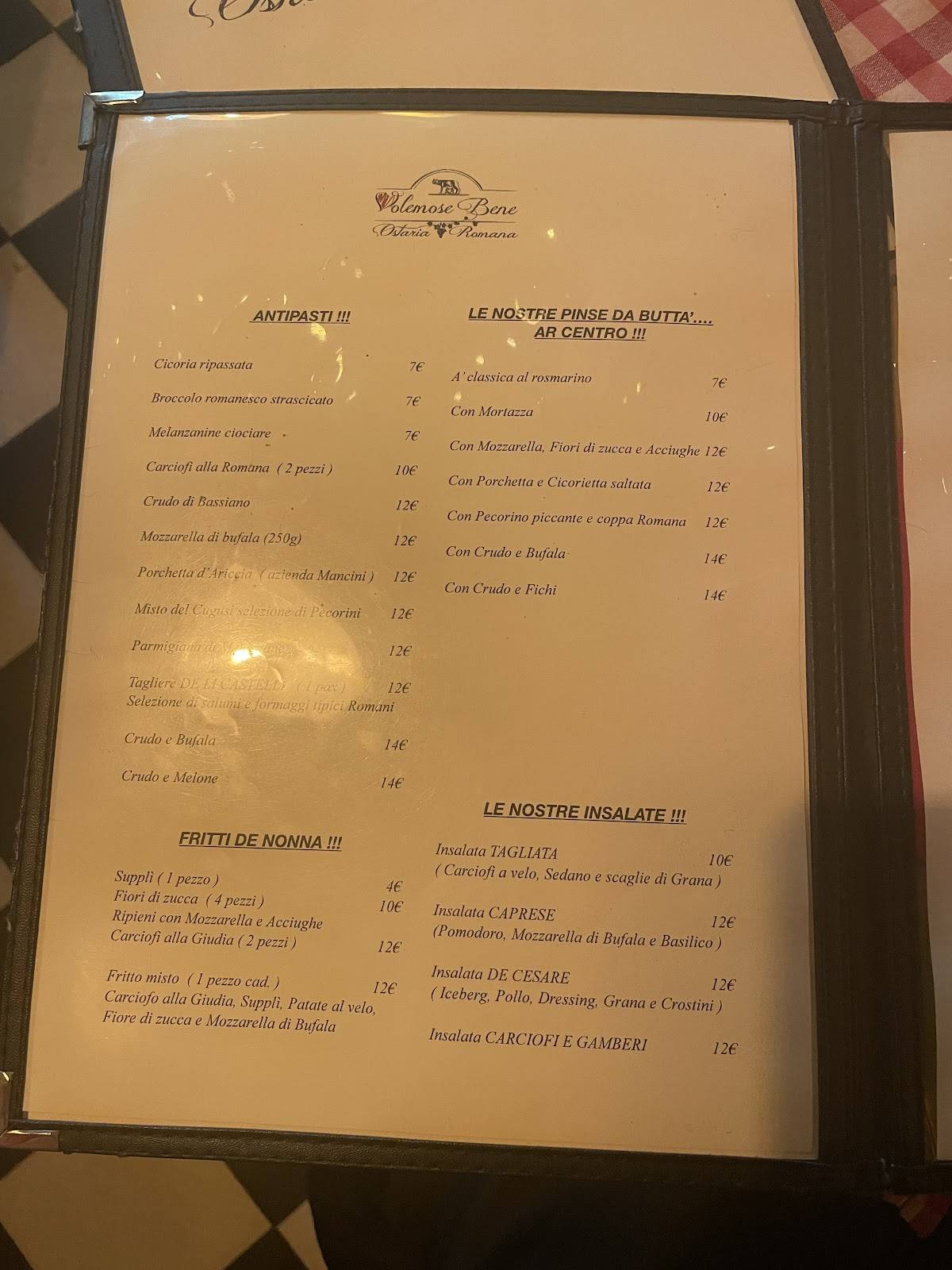 Menu di Volemose Bene 