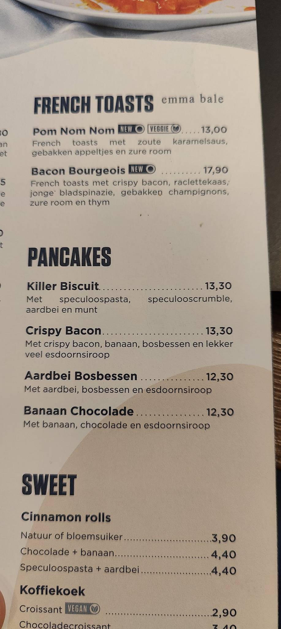 Menu de WASBAR