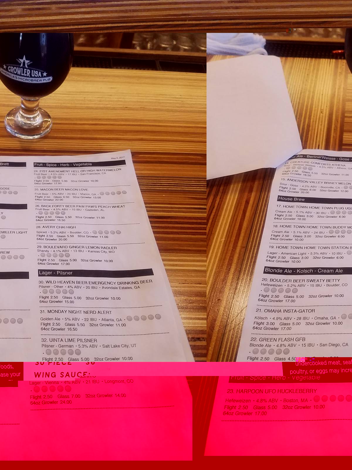Menu at Black Barley Kitchen & Taphouse, Warner Robins
