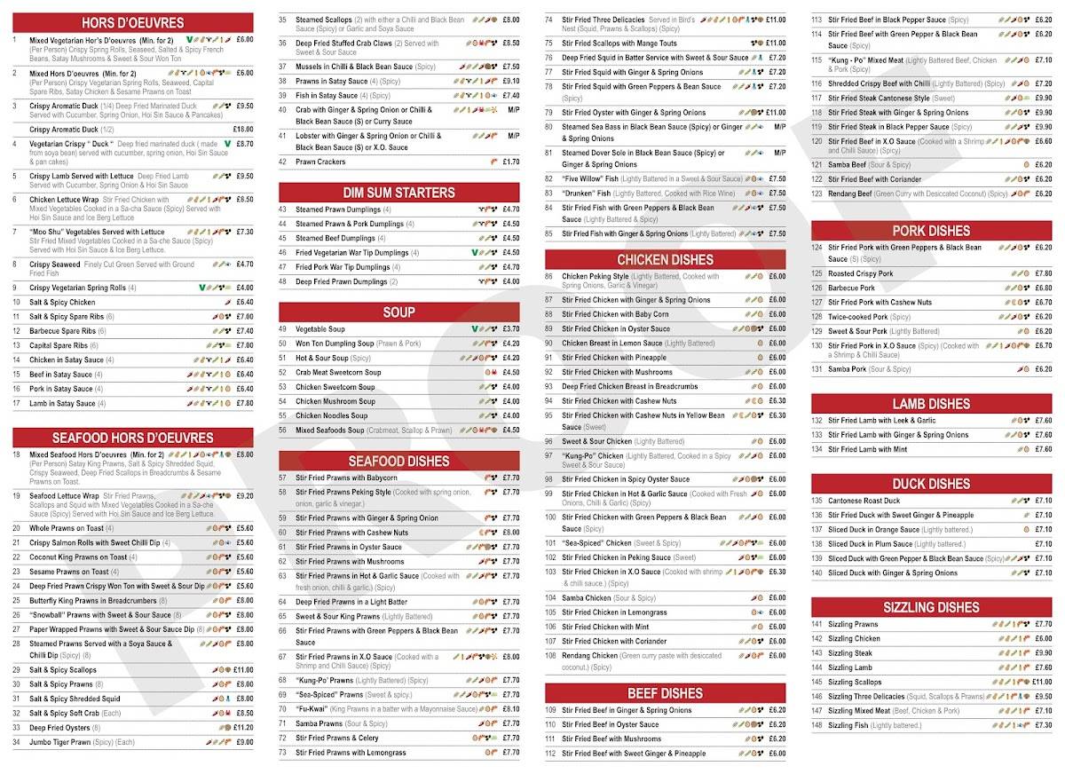 Menu at Welcome Inn restaurant, Hornchurch, 49 High St