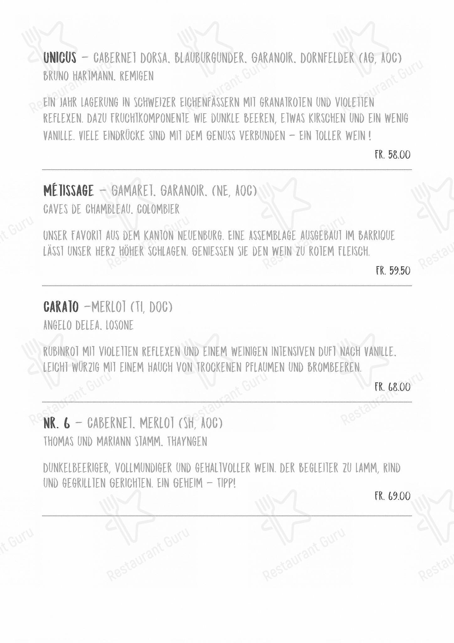 Guarda il menu di Restaurant Rütihof, Gränichen