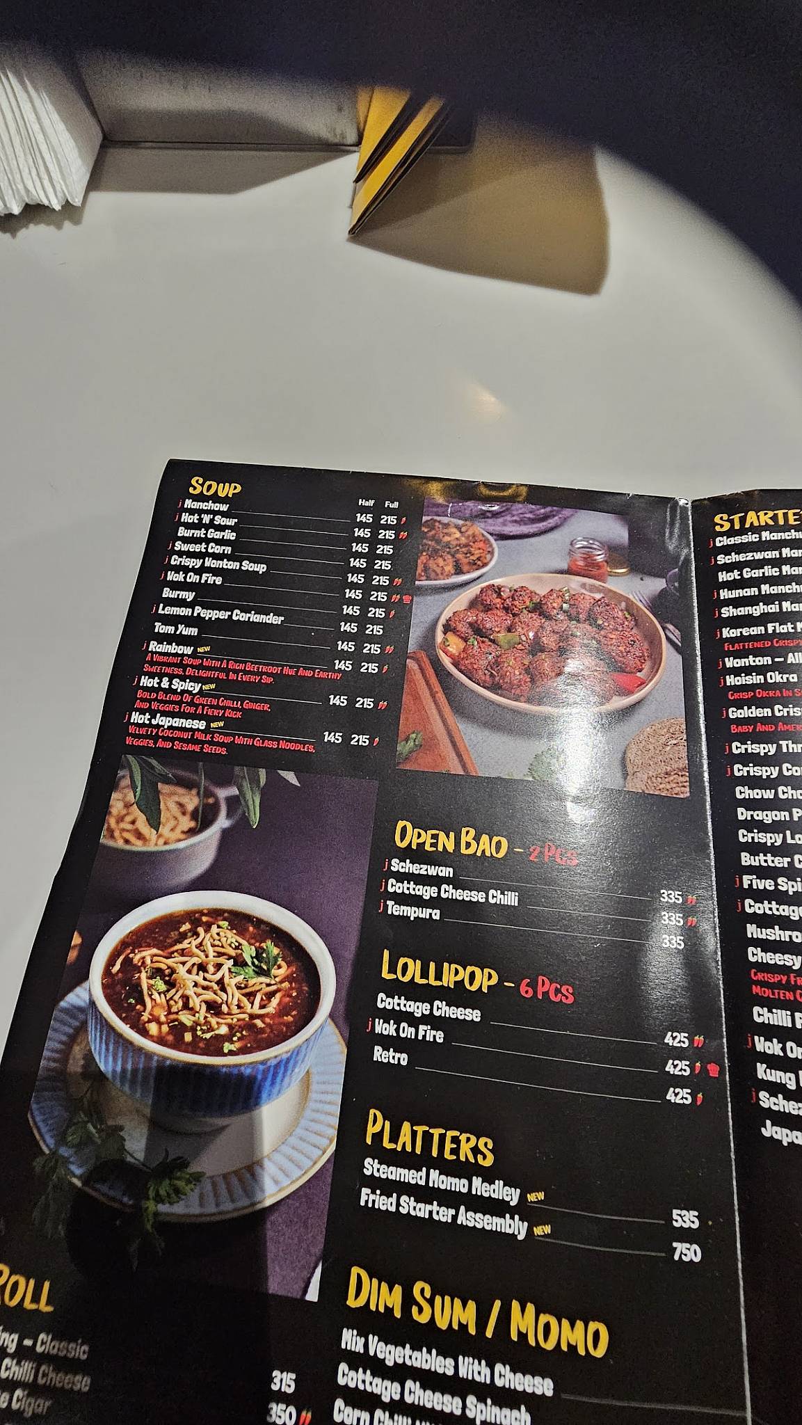 Wok On Fire - Indo Chinese & Pan Asian menu
