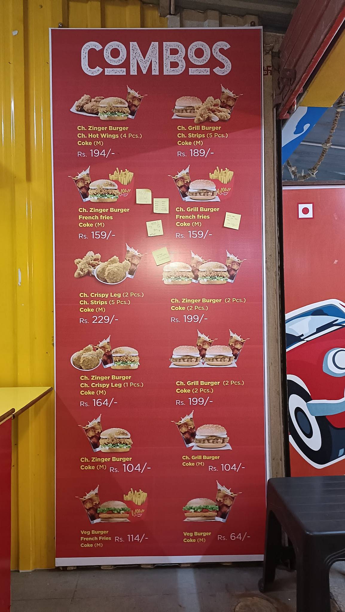 Wow Crispy menu