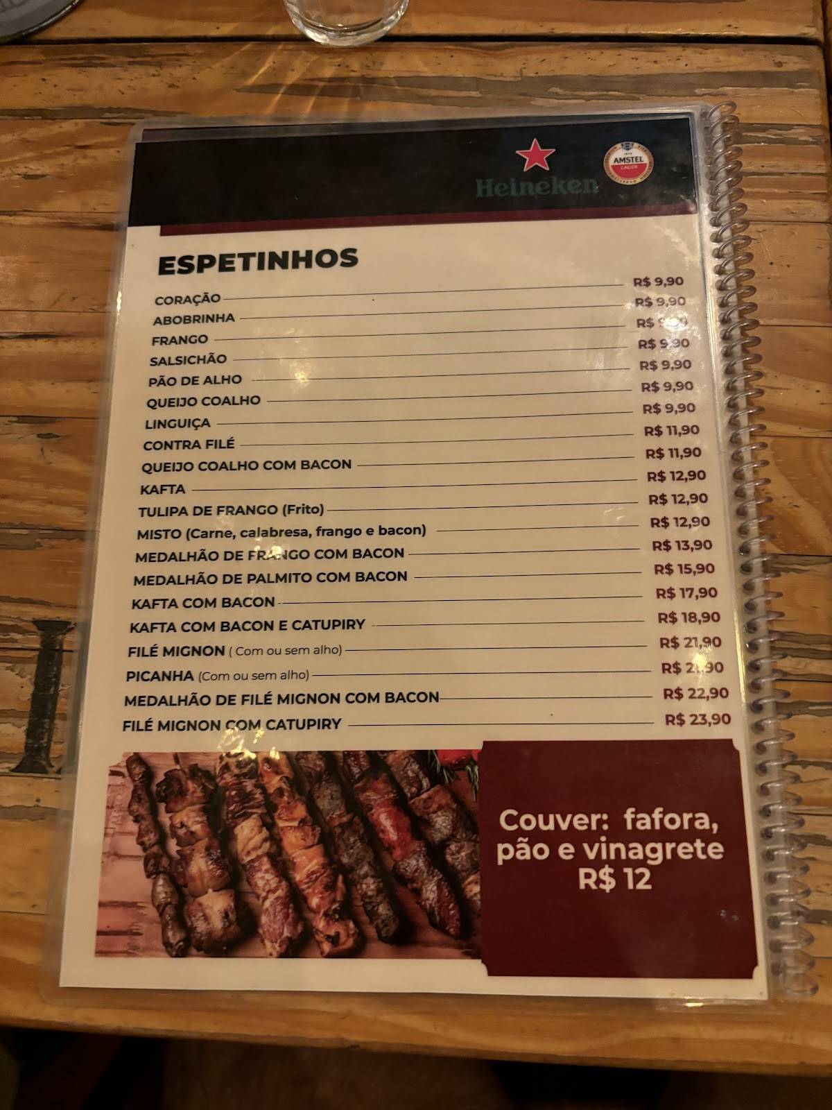 Bar do Xuxu cardápio