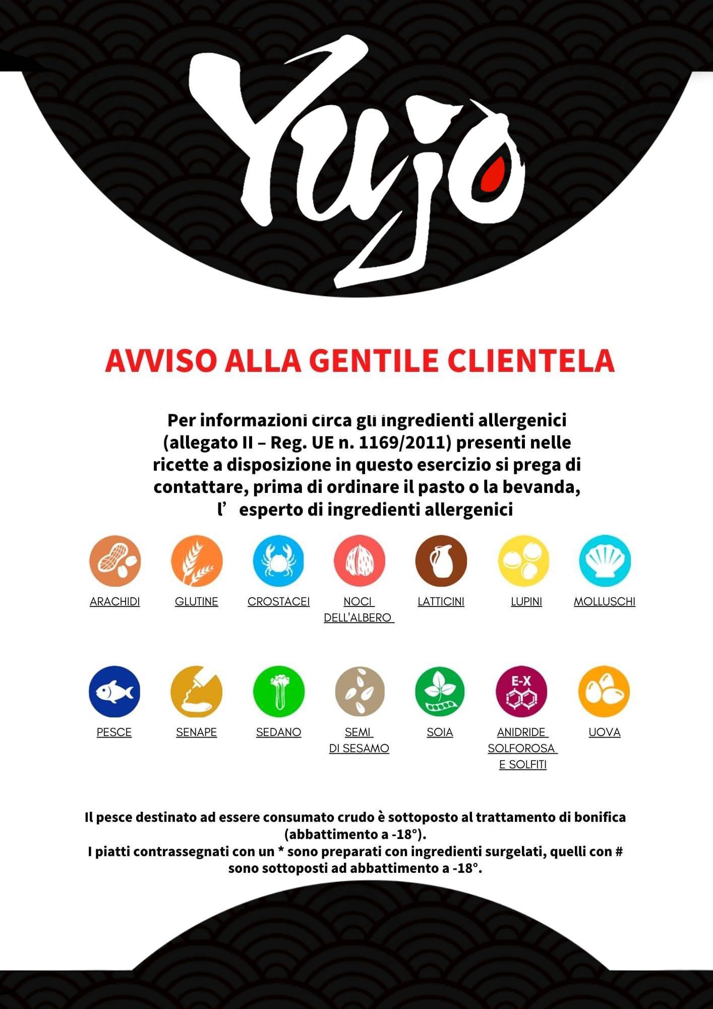 Menu di Yujo Ristorante Giapponese 