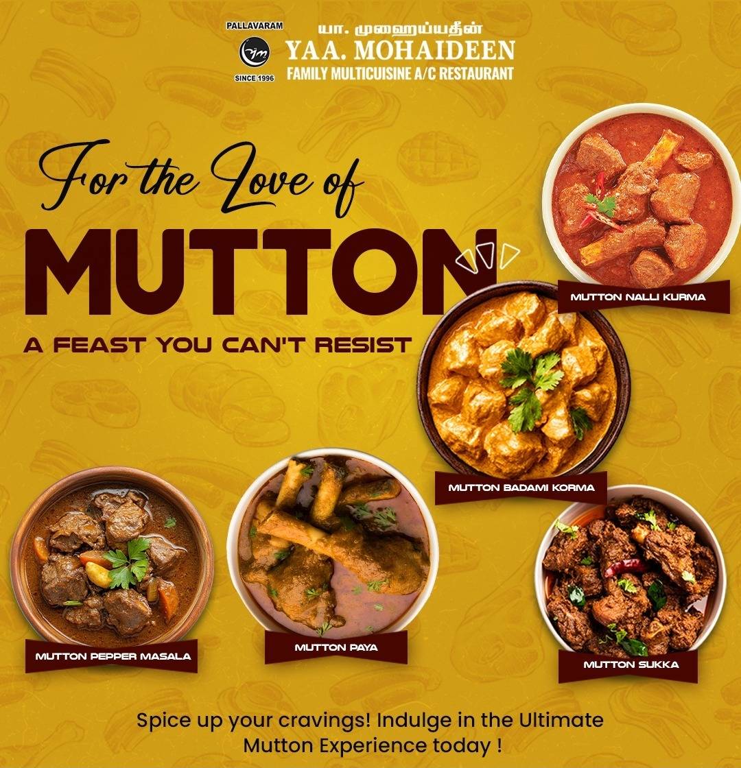 Yaa Mohaideen Biryani Restaurant Pondicherry multicuisine restaurant menu