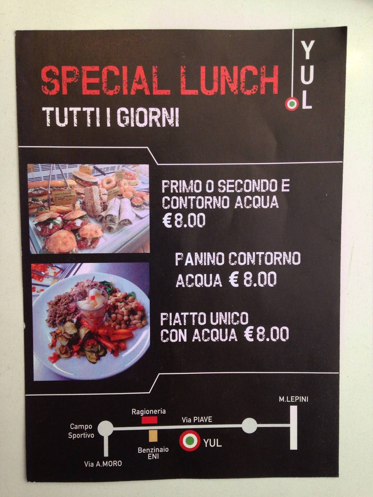 Menu di Yul bar gastronomia 