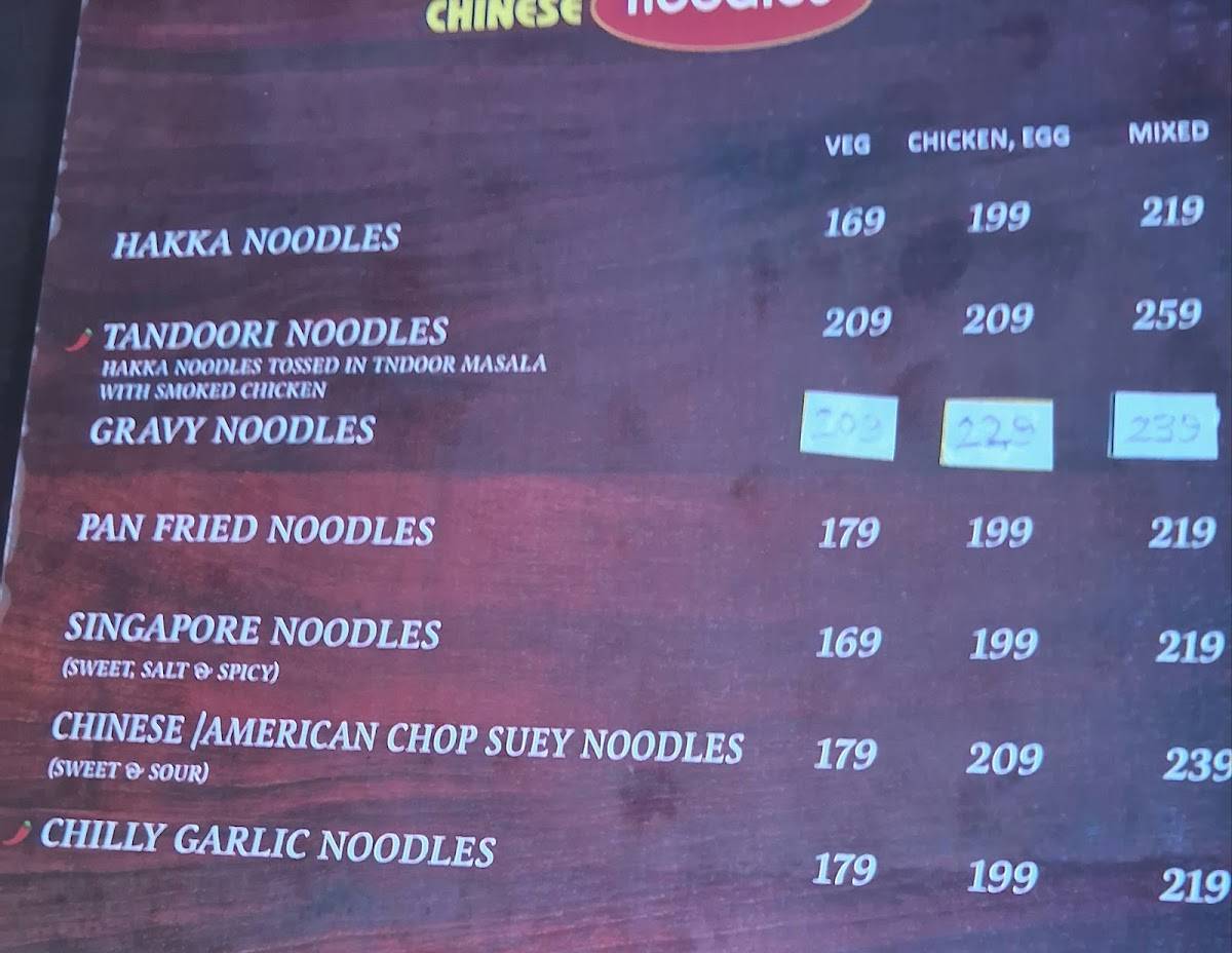 Zafran Restaurant menu