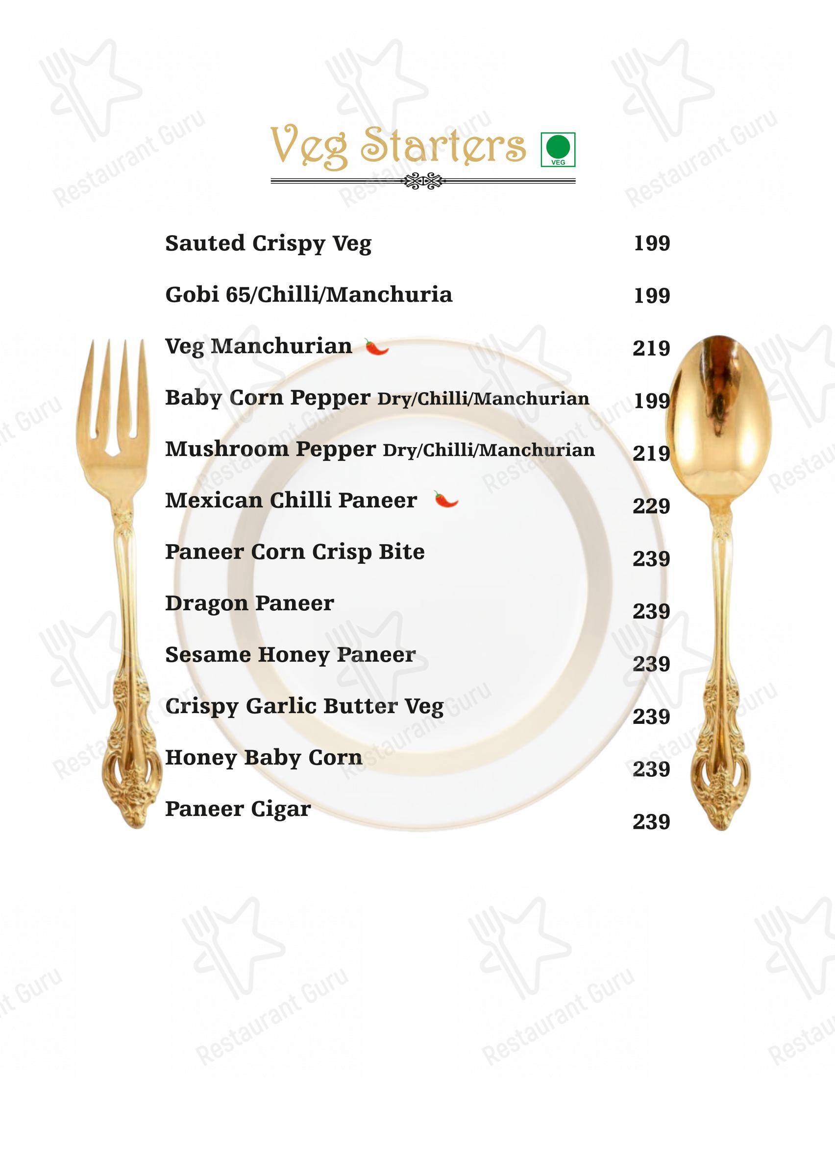 Menu for Zamindar Restaurant in Bengaluru