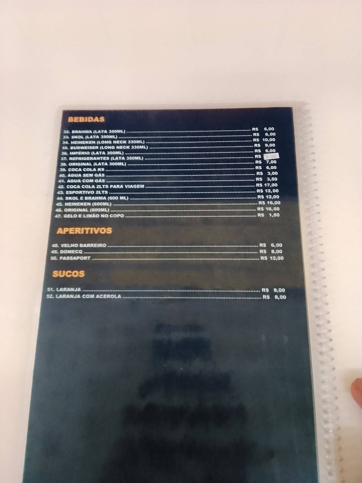 Zé Lanches cardápio
