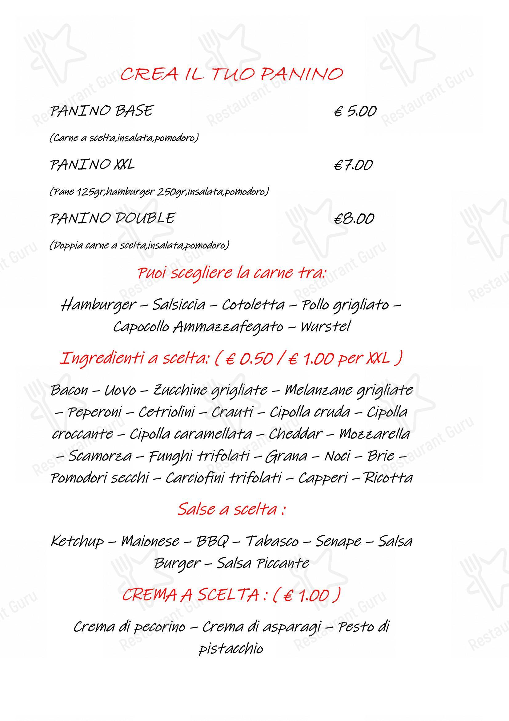 Menu per Zerodieci Pub - Restaurant in Orbetello
