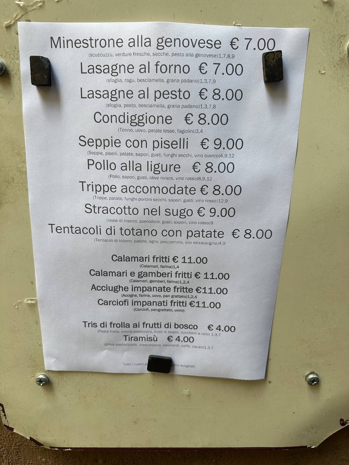 Menu di Zimino 