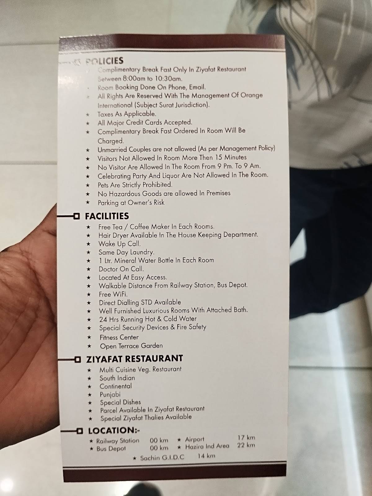Ziyafat Restaurant & Crystal Banquet Hall menu