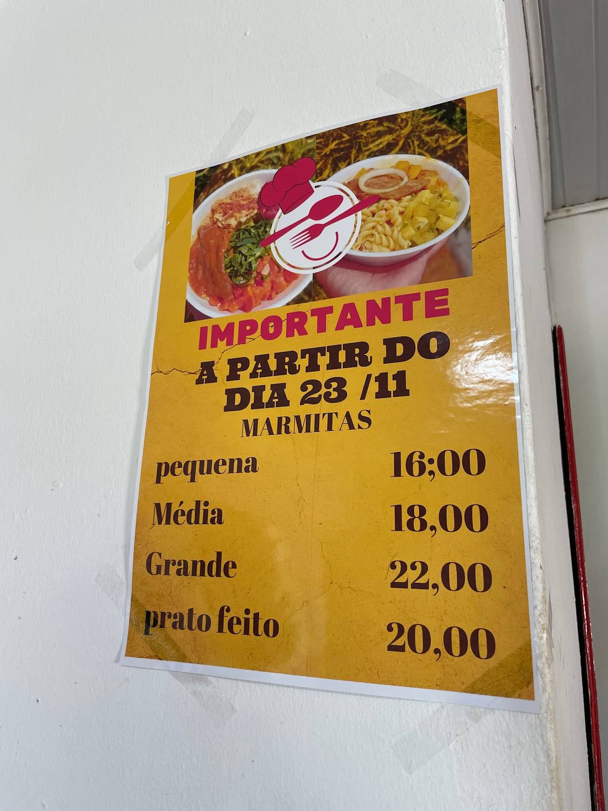 marmitaria fortaleza cardápio