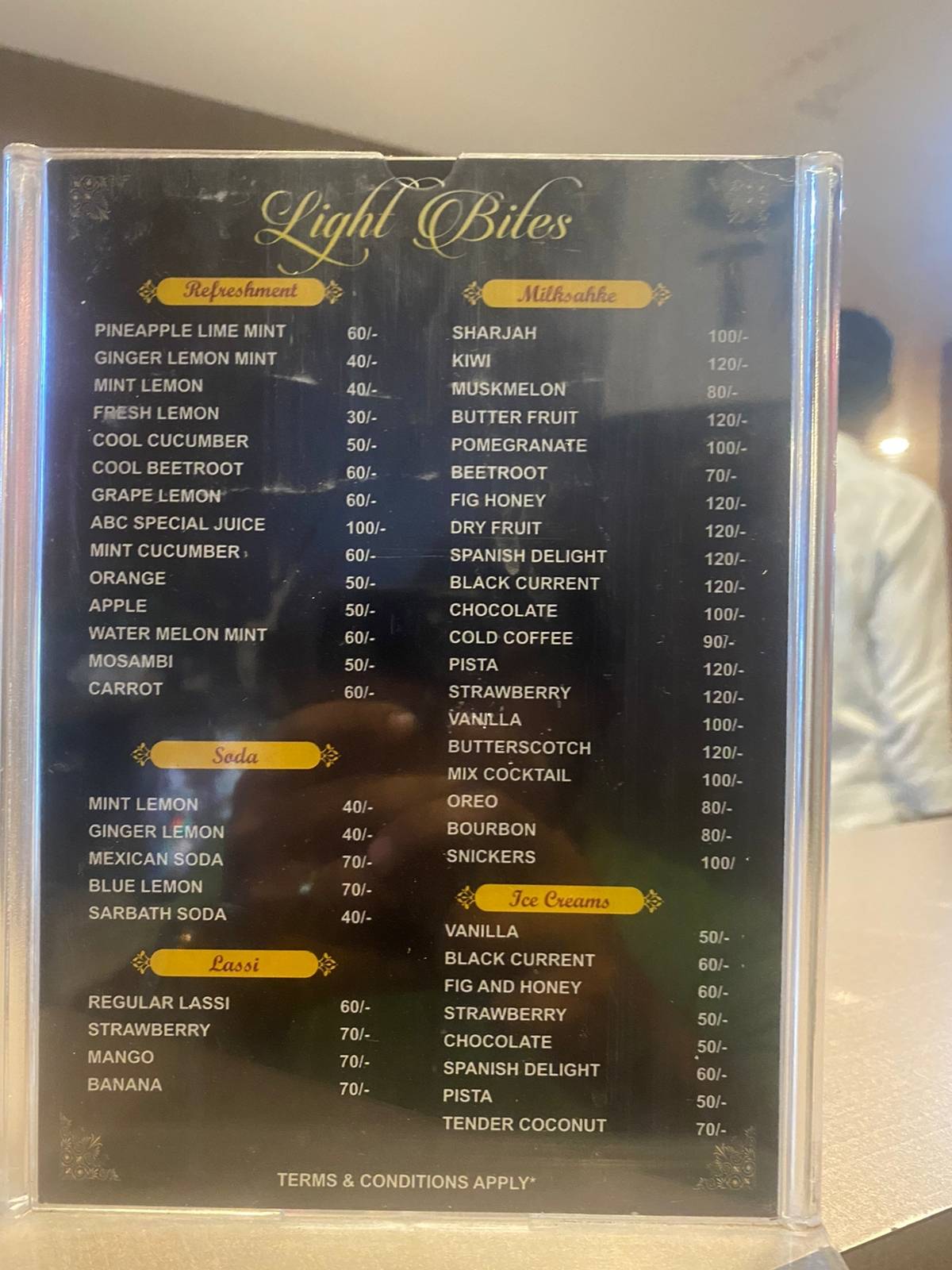 oasis restaurant menu
